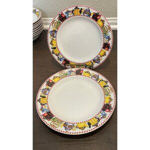 Mary‎ Engelbreit Sakura Afternoon Tea Salad Plates 8 Inch Vintage 1994 Set Of 2